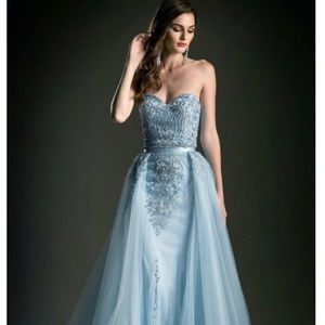 Prom-Evening Dress- Detachable Overskirt